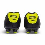 Chuteira em Couro Classic Trave Campo Adulto - Preto/Amarelo Limão