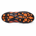 Chuteira de Couro Classic Adulto Trave Campo - Preto/Laranja