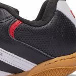 Chuteira Futsal de Couro Classic Solado de Borracha - Preto/Branco