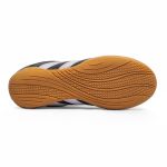 Chuteira Futsal de Couro Classic Solado de Borracha - Preto/Branco