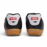 Chuteira Futsal de Couro Classic Solado de Borracha - Preto/Branco