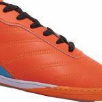 Chuteira Cyclone Futsal Adulto - Laranja Neon/Azul