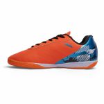 Chuteira Cyclone Futsal Adulto - Laranja Neon/Azul