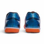Chuteira Cyclone Futsal Adulto - Laranja Neon/Azul
