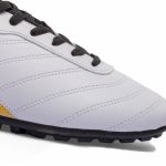 Chuteira Cyclone Profissional Society Borracha - Branco/Dourado