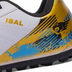 Chuteira Cyclone Profissional Society Borracha - Branco/Dourado