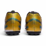 Chuteira Cyclone Profissional Society Borracha - Branco/Dourado