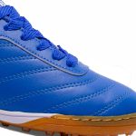 Chuteira Cyclone Society Infantil - Azul/Laranja/Prata