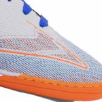 Chuteira Point Futsal Adulto - Branco/Azul/Laranja
