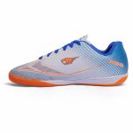 Chuteira Point Futsal Adulto - Branco/Azul/Laranja