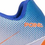 Chuteira Point Futsal Adulto - Branco/Azul/Laranja