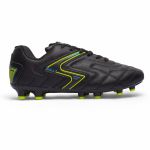 Chuteira Salt Couro Legitimo Trave Campo Adulto - Preto/Amarelo/Azul