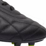 Chuteira Salt Couro Legitimo Trave Campo Adulto - Preto/Amarelo/Azul