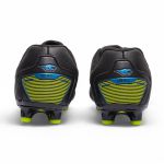 Chuteira Salt Couro Legitimo Trave Campo Adulto - Preto/Amarelo/Azul