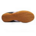 Chuteira Futsal Salt de Couro Solado Costurado - Preto/branco/Vermelho