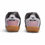 Chuteira Futsal Salt de Couro Solado Costurado - Preto/branco/Vermelho