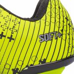 Chuteira Trave Campo SOFT+ Adulto - Preto/Amarelo Neon