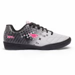 Chuteira Futsal Soft+ Solado Costurado Infantil - Branco/Preto