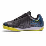 Chuteira Vitaly Futsal Infantil - Preto/Azul/Amarelo
