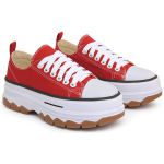 Tênis Cano Baixo Lona Star Vermelho