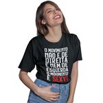 T-shirts Feminina Camiseta Baby Look Frase o Movimento