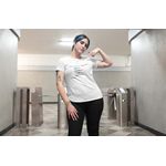 T-shirts Feminina Camiseta Baby Look Frase Repeat Function