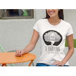T-shirts Feminina Camiseta Branca Baby Look Frases Ce é Burro Cara
