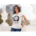 T-shirts Feminina Camiseta Branca Baby Look Frases Ce é Burro Cara