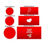 Trio Capa Cilindro + Painel Tema Despedida de Solteira Vermelho Veste Fácil