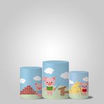 Trio Capas Cilindro Tema 3 Porquinhos Veste Fácil