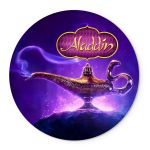 Painel Redondo Tema Aladdin Cute