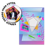 Painel Vazado Retangular Tema Anos 80 