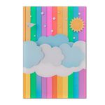 Painel Retangular Tema Arco Iris Infantil
