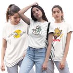 Kit 3 Camisetas T-shirts Feminina Baby Look MOD11