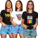 Kit 3 Camisetas T-shirts Feminina Baby Look MOD6
