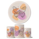 Kit Painel Cilindro Tema Borboleta Abstrato
