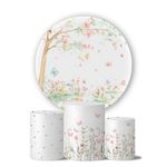 Trio Capas Cilindros + Painel Tema Borboletas Pasteis