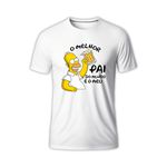 Camiseta Premium Branca O Melhor Pai Do Mundo