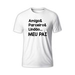 Camiseta Premium Branca Amigos e Parceiros