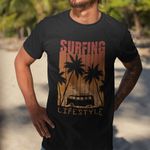Camiseta Premium Surfing Lifestyle Preta