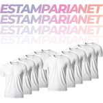 Kit 10 Camisetas Algodão Premium Branca