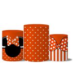 Trio Capas Cilindros Tema Minnie Veste Fácil C/ Elástico