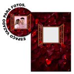 Painel Vazado Retangular Tema Dia Dos Namorados Rosas Vermelhas