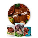 Kit Painel Cilindro Tema Feijoada
