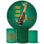 Trio Capas Cilindros + Painel Tema Feliz Ano Novo 7 Veste Fácil