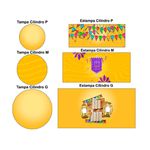 Trio Capas Cilindro Tema Festa Junina 3d Cut