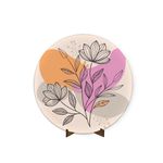 Painel Redondo 50x50 Tema Floral Abstrato