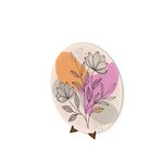 Painel Redondo 50x50 Tema Floral Abstrato