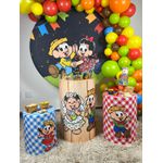 Trio Capas Cilindros + Painel Tema Festa Junina 5 Veste Fácil