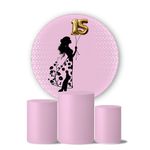 Trio Capas Cilindros + Painel Veste Fácil 15 Anos Balões